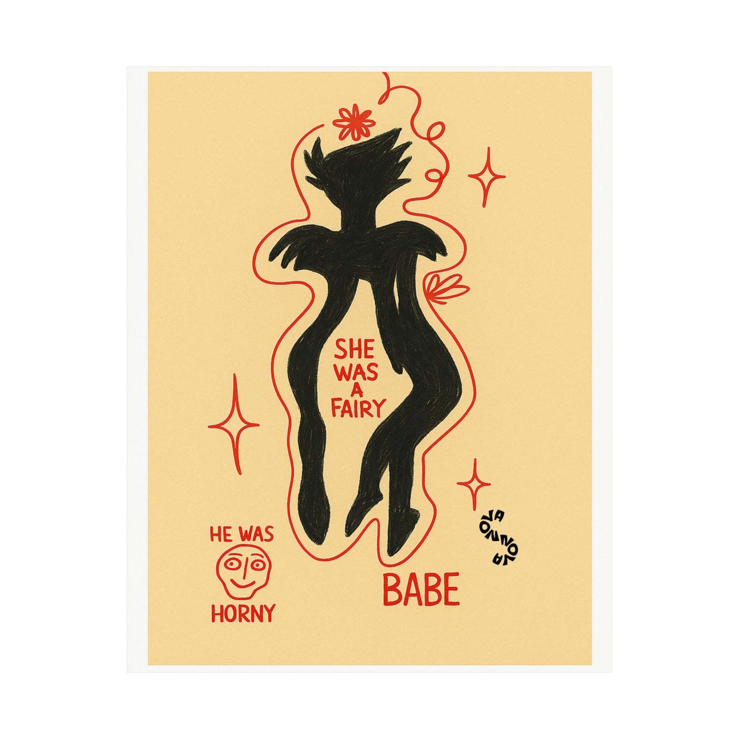 Vertical Poster - Fairy Concealing Her Monsters Design