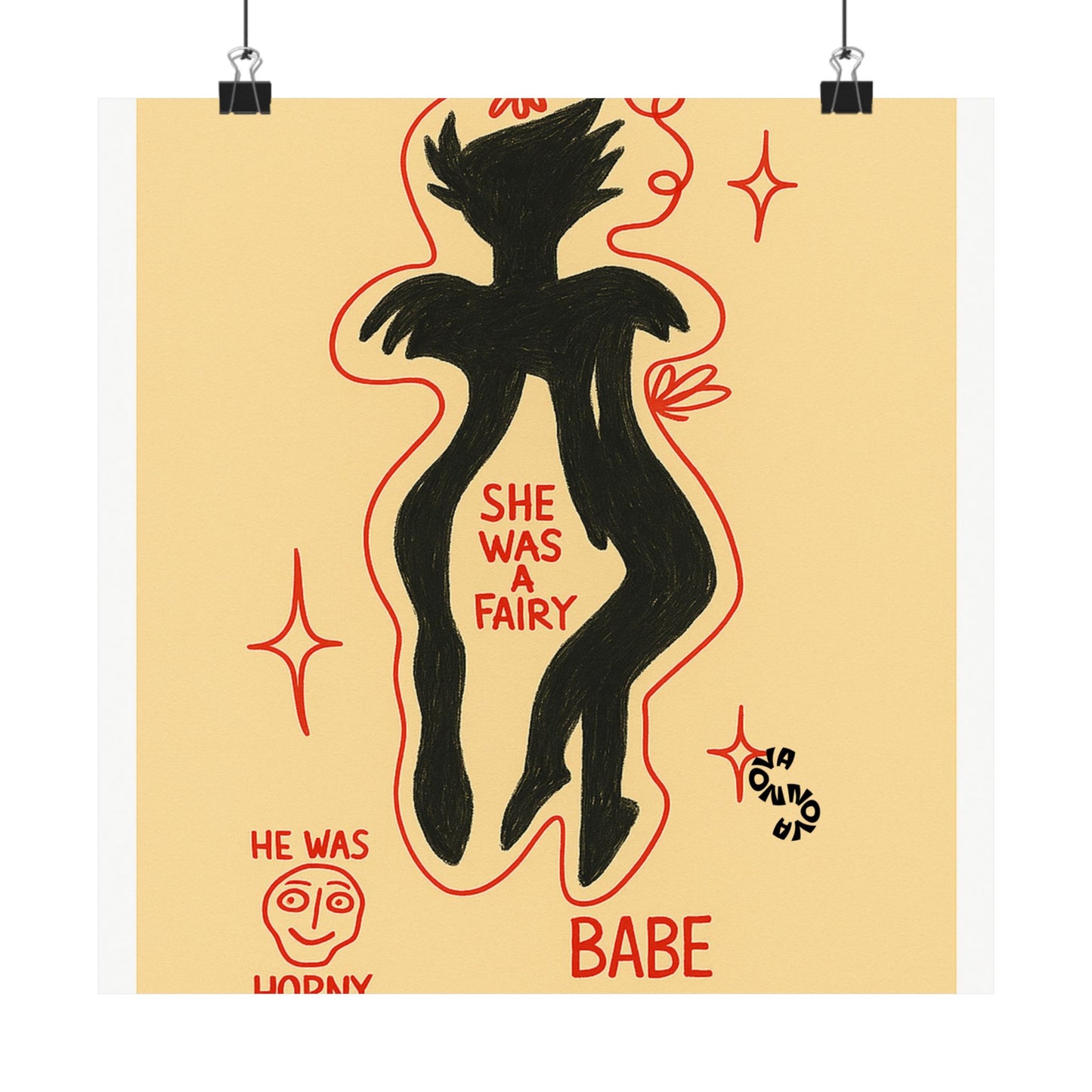 Vertical Poster - Fairy Concealing Her Monsters Design
