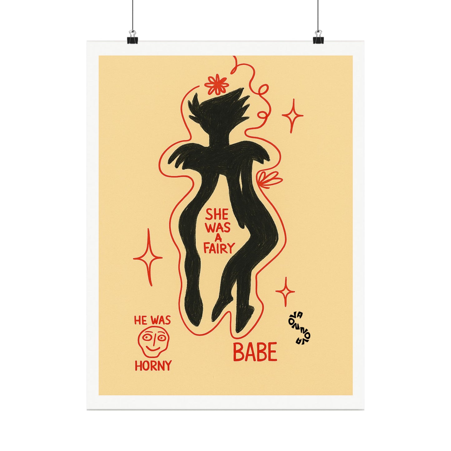 Vertical Poster - Fairy Concealing Her Monsters Design