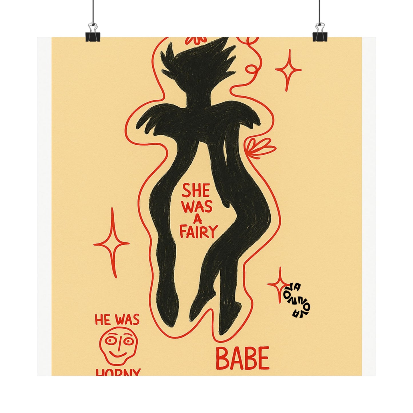 Vertical Poster - Fairy Concealing Her Monsters Design