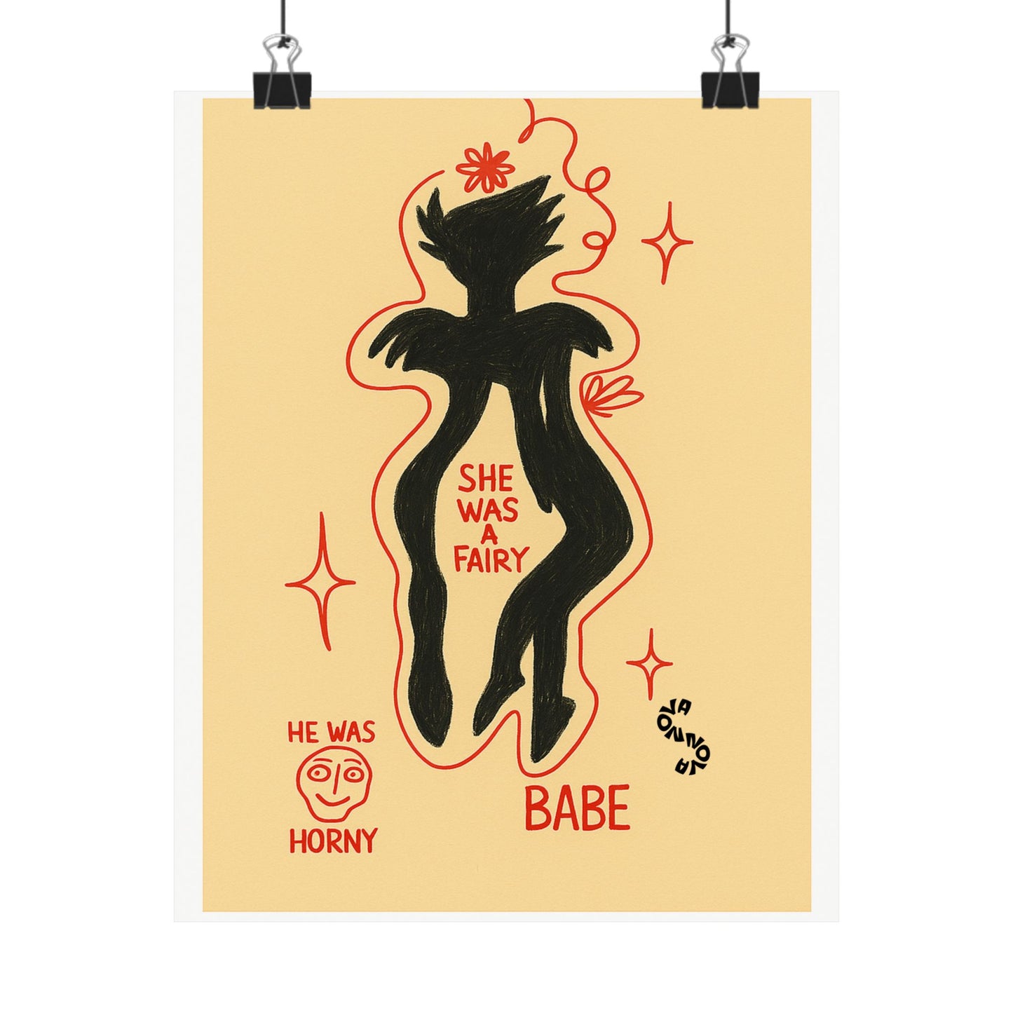 Vertical Poster - Fairy Concealing Her Monsters Design