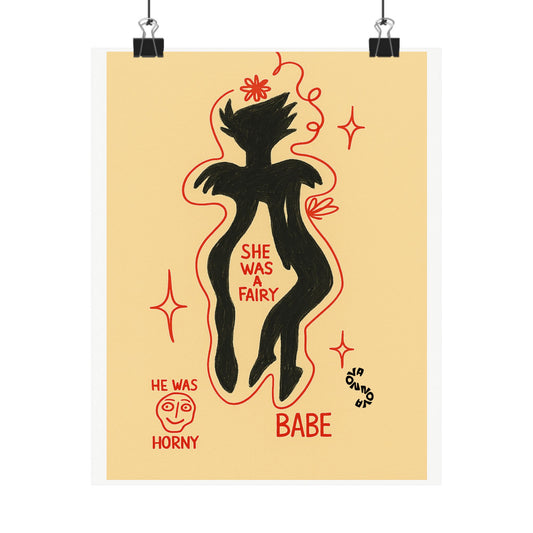 Vertical Poster - Fairy Concealing Her Monsters Design