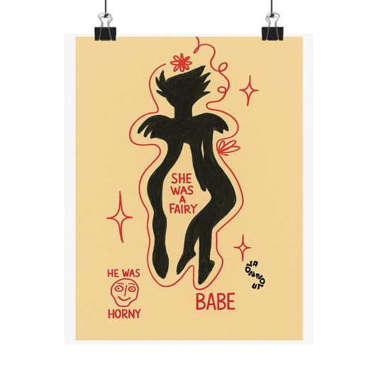 Vertical Poster - Fairy Concealing Her Monsters Design