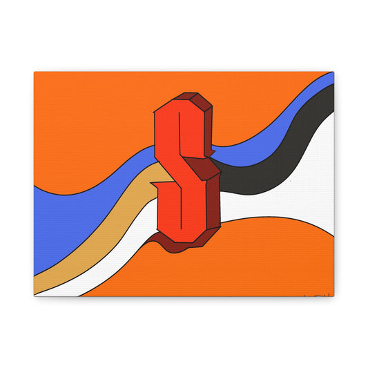 Vibrant Stretched Canvas Wall Art - Retro Colorful Abstract Design for Home Decor, Living Room, Gift, Art Collectors, Wall Decor